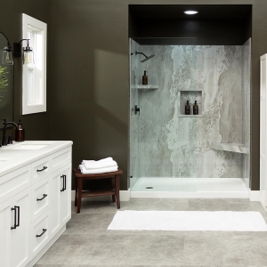 Shower Wall System in Coastal Haze Shower Wall System in Coastal Haze