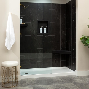 Shower Wall System in Midnight Tide Shower Wall System in Midnight Tide