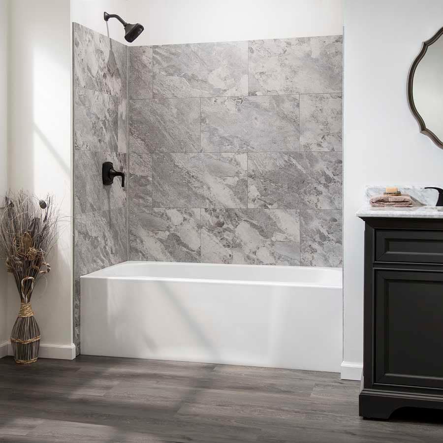 Tub & Shower Kit in Tidal Bay Gray Tub & Shower Kit in Tidal Bay Gray