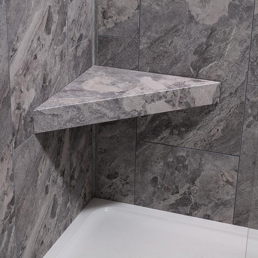 Shower Bench in Tidal Bay Gray Shower Bench in Tidal Bay Gray
