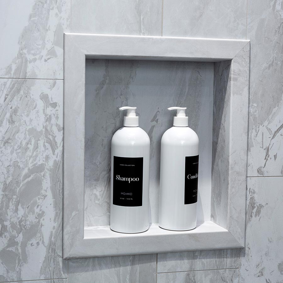 Shower Niche in North Sea Pewter Shower Niche in North Sea Pewter