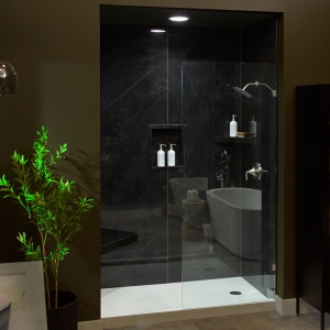 Shower Wall System in Midnight Tide Shower Wall System in Midnight Tide