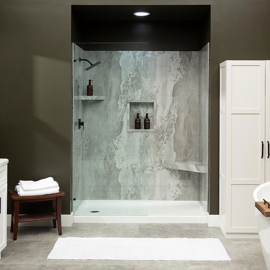 Shower Shelf, Shower Niche, Shower Bench in Coastal Haze Shower Shelf, Shower Niche, Shower Bench in Coastal Haze